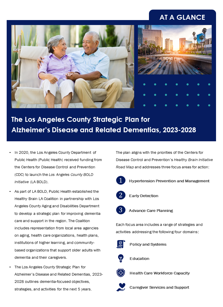 Cover image of the LAC ADRD Strategic Plan At a Glance